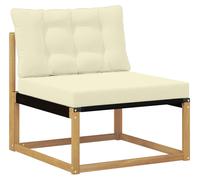 Canapé d'extérieur vidaXL de taille moyenne avec coussins, blanc, 79 x 83 x 73 cm, acier