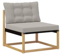Canapé d'extérieur vidaXL de taille moyenne avec coussins, blanc, 79 x 83 x 73 cm, acier