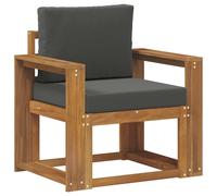 Canapé d'extérieur vidaXL en bois d'acacia massif et polyester naturel