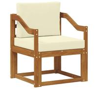 Canapé d'extérieur vidaXL en bois d'acacia massif et polyester naturel