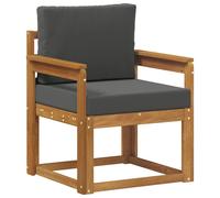 Canapé d'extérieur vidaXL en bois d'acacia massif et polyester naturel