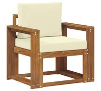 Canapé d'extérieur vidaXL en bois d'acacia massif et polyester naturel