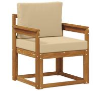 Canapé d'extérieur vidaXL en bois d'acacia massif et polyester naturel