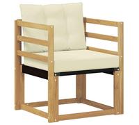 Canapé d'extérieur vidaXL en bois d'acacia massif et textilène blanc
