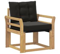 Canapé d'extérieur vidaXL en bois d'acacia massif et textilène blanc