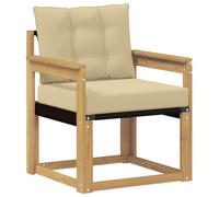 Canapé d'extérieur vidaXL en bois d'acacia massif et textilène blanc