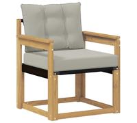 Canapé d'extérieur vidaXL en bois d'acacia massif et textilène blanc