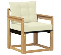 Canapé d'extérieur vidaXL en bois d'acacia massif et textilène blanc