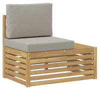 Canapé d'extérieur VidaXL en bois massif d'acacia, blanc