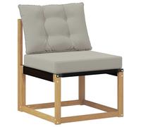 Canapé d'extérieur vidaXL en bois massif d'acacia et tissu Textilene blanc