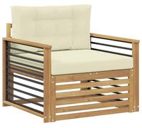 Canapé d'extérieur vidaXL en polyester blanc