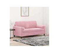 vidaXL Canapé 2 places Rose 140 cm Velours