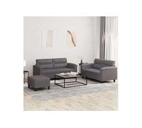 Canape droit vidaxl 2 places en simili-cuir gris 77 x 170 x 80 cm gris G