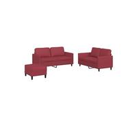 Canape droit vidaxl 2 places en simili-cuir rouge 77 x 140 x 80 cm rouge G