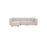 Concept Usine Canapé 3 places Monroe + 1 pouf modulable velours côtelé beige