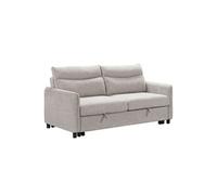 Canape droit 3 places en polyester gris 90 x 180 x 97 cm