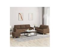 vidaXL Ensemble de canapés 3 pcs - Marron
