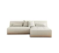 Lisa design Canapé d'angle modulable Onyx 4 places réversible en tissu Beige