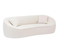 Atmosphera - Canapé 3 Places Ostuni Blanc Tissu Bouclette, 232 cm, Design Organique - pour Salon, Séjour