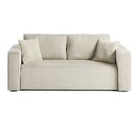 Best mobilier – Canapé droit 2 places Topaze – en velours côtelé – Beige