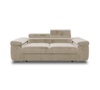 Best mobilier Canapé droit Pablo 2 places têtières ajustables Beige