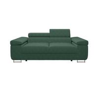 Best mobilier – Canapé droit 2 places Pablo – Velours côtelé – Têtières ajustables – Vert