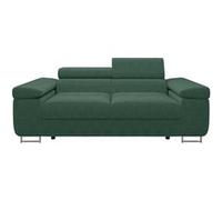 Best mobilier – Canapé droit 2 places Pablo – Velours côtelé – Têtières ajustables – Vert