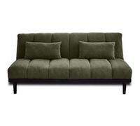 Best Mobilier - Canapé convertible clic-clac Samarra 2 places velours côtelé Vert 186 x 186 x 85 cm