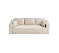 Best mobilier – Canapé convertible droit Topaze 3 places avec coffre – Beige
