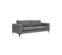 Canape droit bolero 3 places en tissu gris 215 x 215 x 84 cm