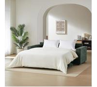 Canapé droit convertible express SOCCA 3-4 places tissu vert