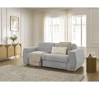 Canapé droit convertible HUGO ouverture express gros côtelé gris clair 160x190 BOBOCHIC 3 places 160x190 Gris clair