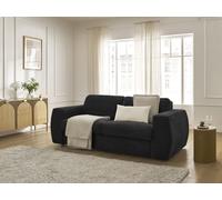 Canapé droit convertible HUGO ouverture express gros côtelé noir 140x190 BOBOCHIC 3 places 140x190 Noir