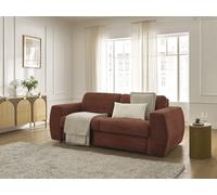 Canapé droit convertible HUGO ouverture express gros côtelé orange 140x190 BOBOCHIC 3 places 140x190 Orange