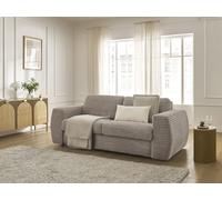 Canapé droit convertible HUGO ouverture express gros côtelé taupe 140x190 BOBOCHIC 3 places 140x190 Taupe