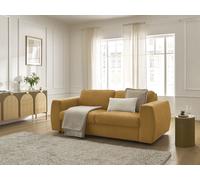 Canapé droit convertible HUGO ouverture express tissu texturé jaune 160x190 BOBOCHIC 3 places 160x190 Jaune