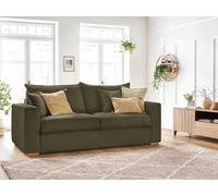 Canapé droit convertible ouverture express AUGUSTIN velours côtelé vert clair 140x200 BOBOCHIC 3 places 140x200 Vert clair