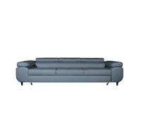 Canapé droit convertible tissu chiné 3 places Bleu