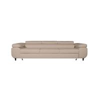 Canapé droit convertible tissu chiné 3 places Café