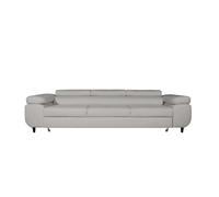 Canapé droit convertible tissu chiné 3 places Gris clair