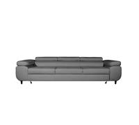 Canapé droit convertible tissu chiné 3 places Gris foncé
