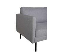 Canape droit en.casa 2 places en polyester gris 180 x 180 x 78 cm
