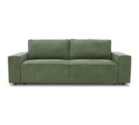Canape droit en.casa 3 places en tissu vert 86 x 197 x 65 cm vert G