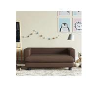 vidaXL Canapé avec Repose-pied - Marron