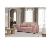 Canapé droit fixe 2 places BELAMI en velours côtelé - Rose - L181 x P93 x H86cm - LOUNGITUDE