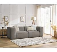 Canapé droit fixe 2 places ZEPHYR taupe BOBOCHIC Taupe