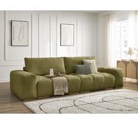 Canapé droit fixe 3 places ANAKIN tissu texturé vert BOBOCHIC Vert