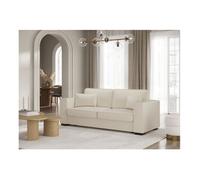 Canapé droit fixe 3 places BELAMI en tissu - Beige - L231 x P93 x H86cm - LOUNGITUDE