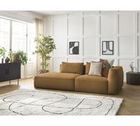 Canapé droit fixe 3 places LEOPOLD velours côtelé jaune accoudoir droit BOBOCHIC Accoudoir droit Jaune