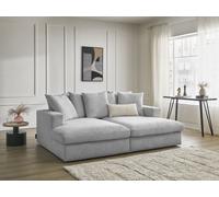 Canapé droit fixe 3 places SIMEON assise profonde gris clair BOBOCHIC Gris clair